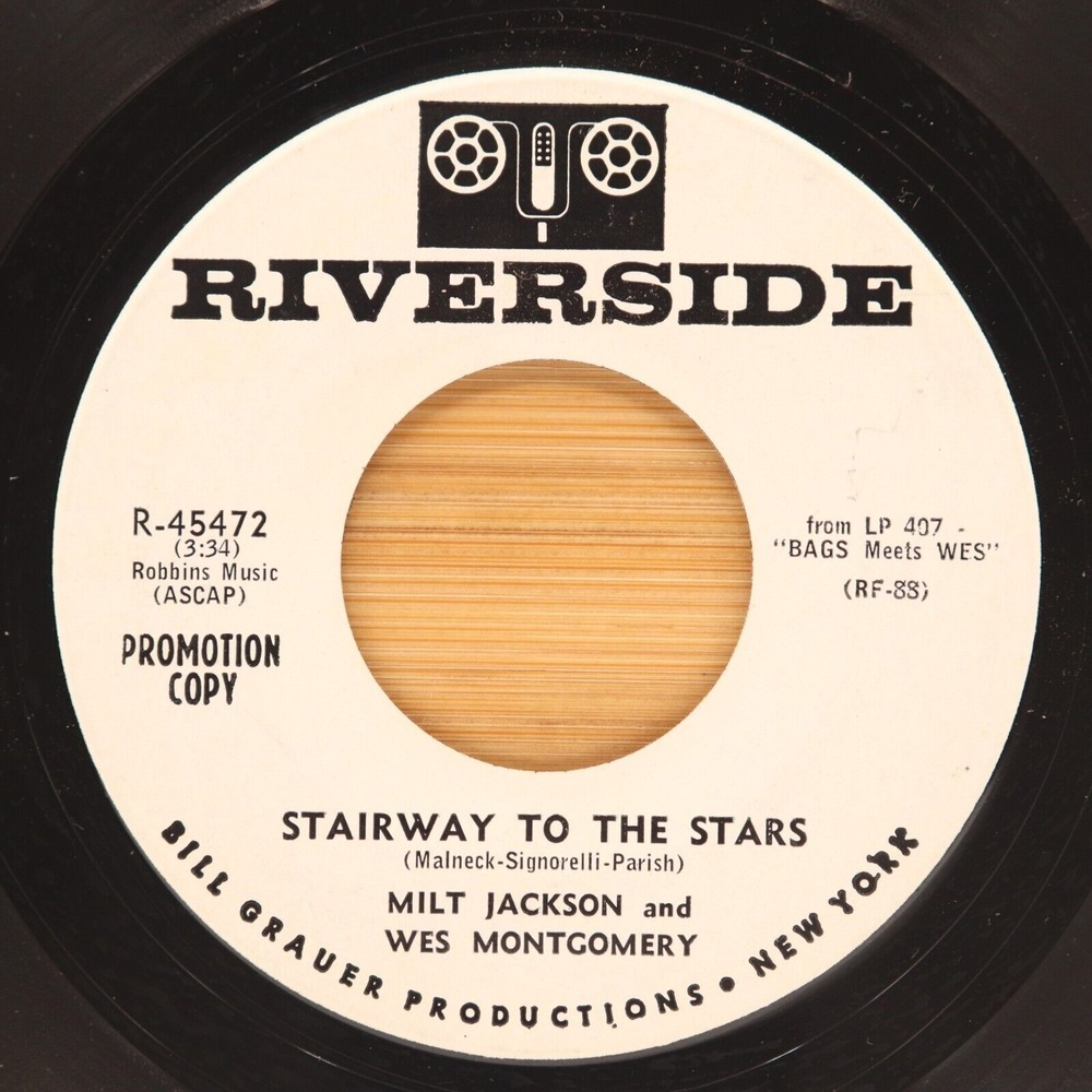 MILT JACKSON & WES MONTGOMERY - STAIRWAY TO THE STARS - JAZZ 45 PROMO RIVERSIDE